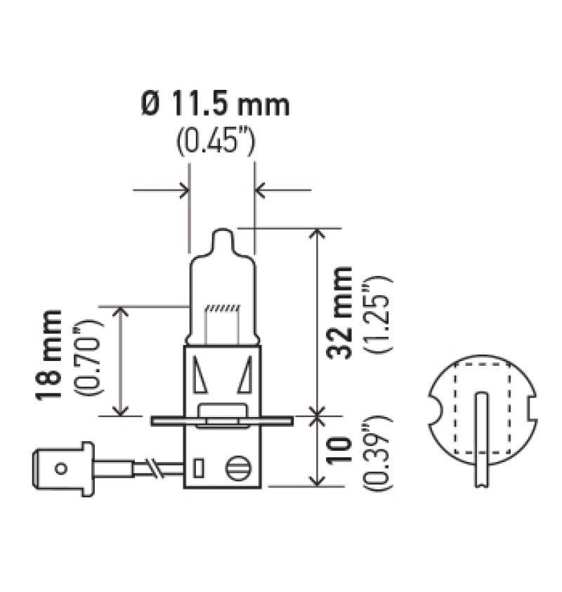 Hella H3 12V 55W Xen White XB Bulb (Pair) - H71071312