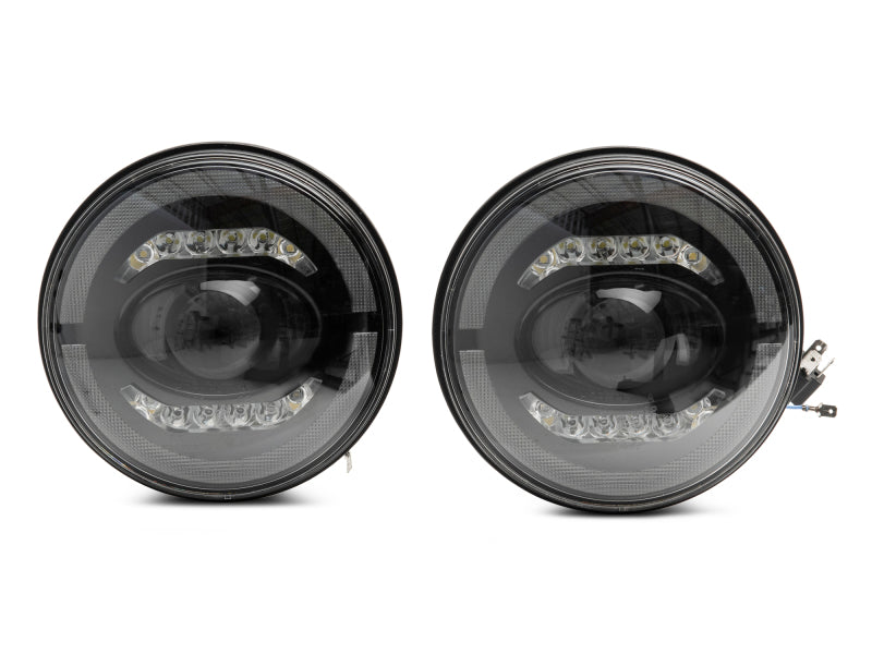Raxiom 07-18 Jeep Wrangler JK Axial Series LED Headlights- Black - J132813
