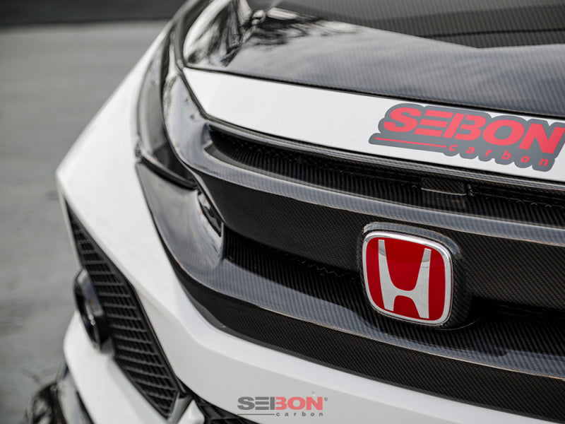 Seibon 16-18 Honda Civic OEM-Style Carbon Fiber Front Grill - FG16HDCV4D