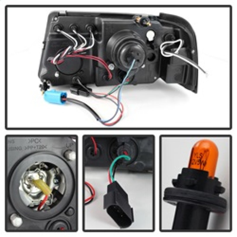 Spyder Ford Ranger 01-11 1PC Projector Headlights LED Halo LED - 5078476