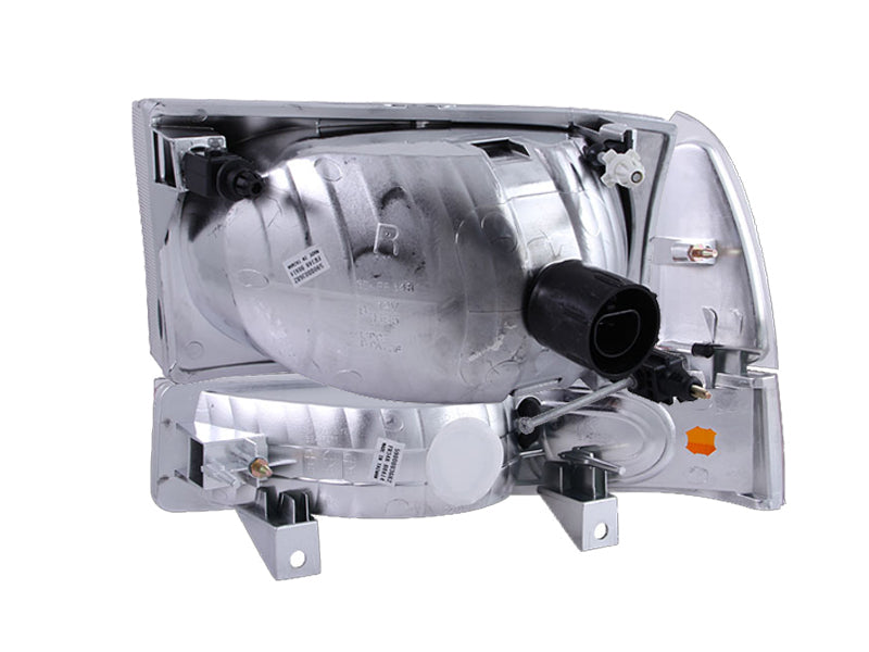 ANZO 2000-2004 Ford Excursion Crystal Headlights Chrome w/ Corner Lights - 111081
