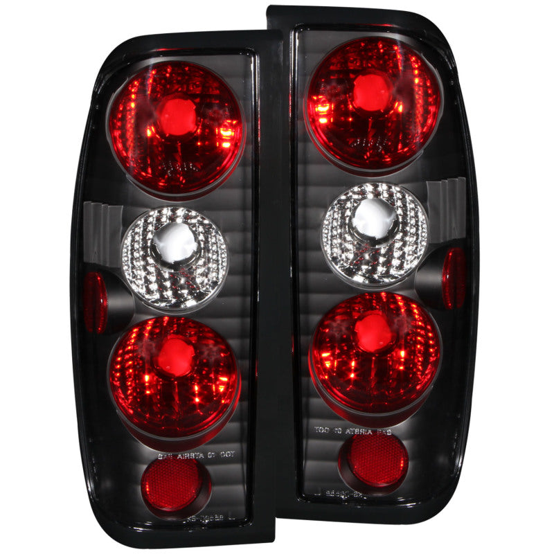 ANZO 1998-2004 Nissan Frontier Taillights Black - 211115