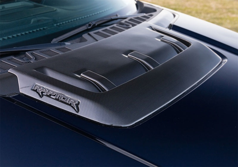 Ford Racing 21-24 Ford F150 Raptor Carbon Fiber Hood Vent - M-16628-FG