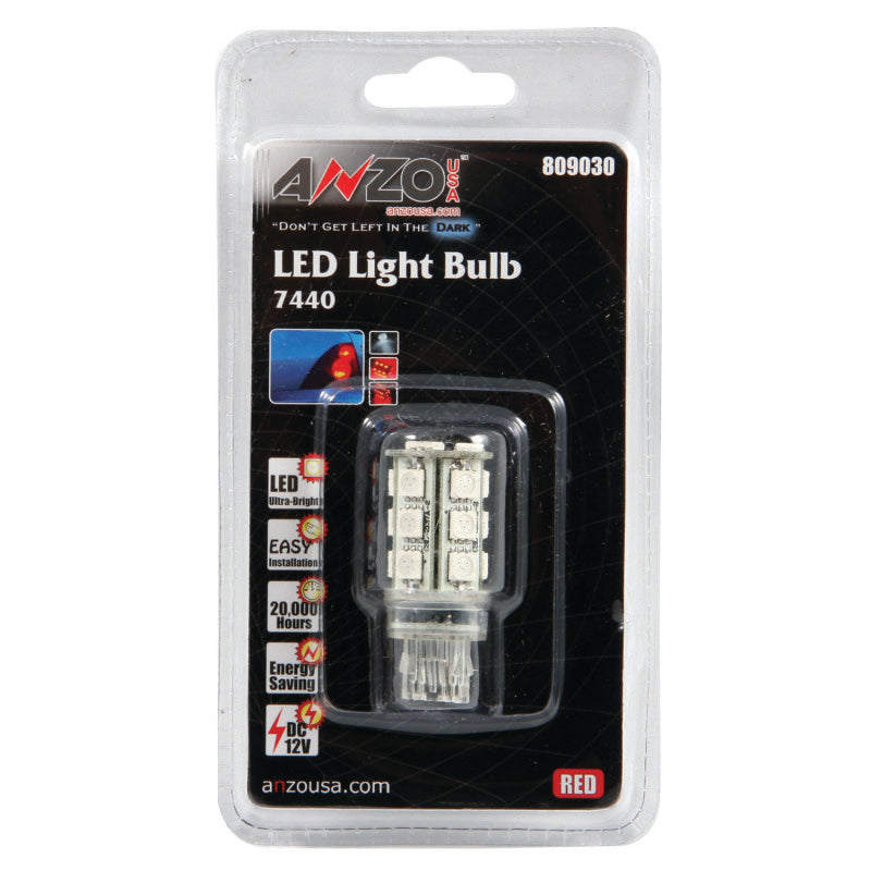 ANZO LED Bulbs Universal 7443/7440 Red - 809030