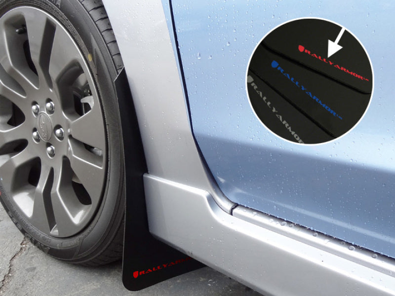 Rally Armor 12-16 Subaru Impreza 4D/5D Black UR Mud Flap - MF22-UR-BLK/RD