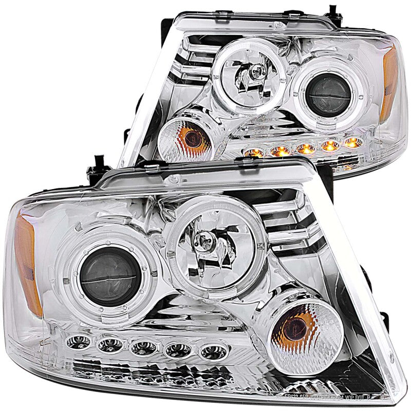 ANZO 2004-2008 Ford F-150 Projector Headlights w/ Halo and LED - 111203