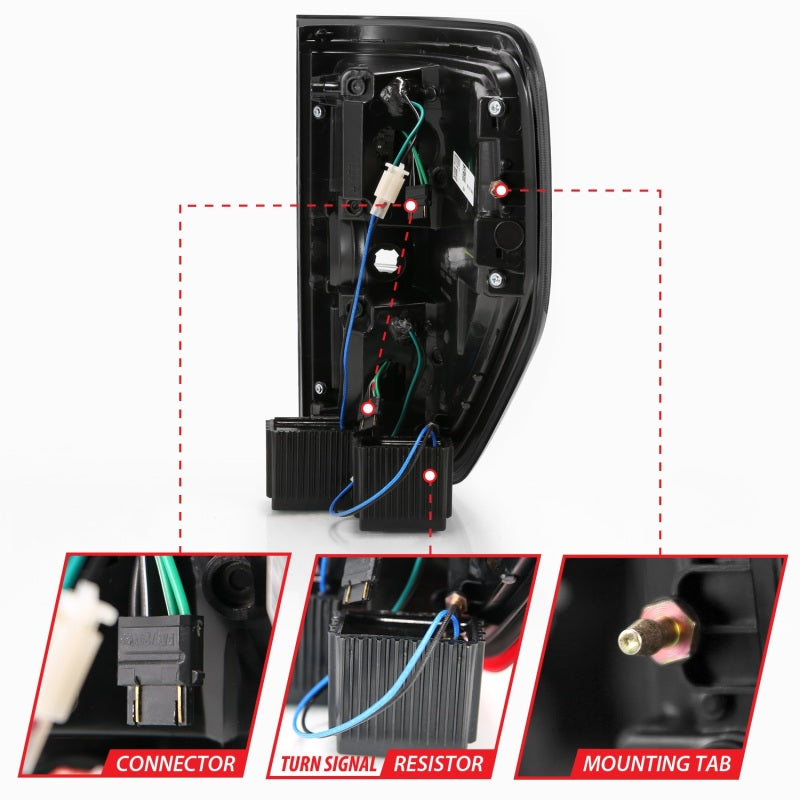 ANZO 2009-2013 Ford F-150 LED Taillights Smoke - 311258