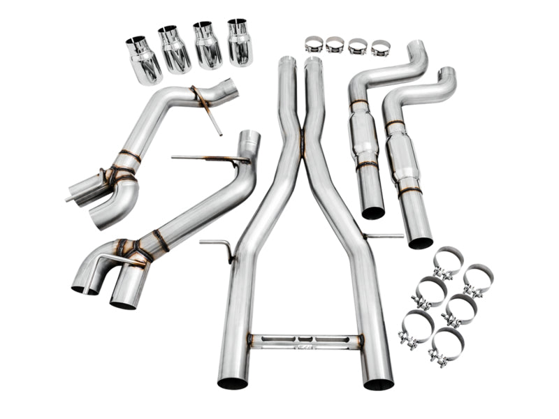 AWE Tuning 16-19 Chevy Camaro SS Resonated Cat-Back Exhaust -Track - 3015-42090