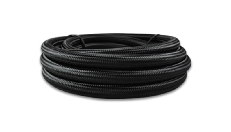 Vibrant -8 AN Black Nylon Braided Flex Hose w/ PTFE - 18978