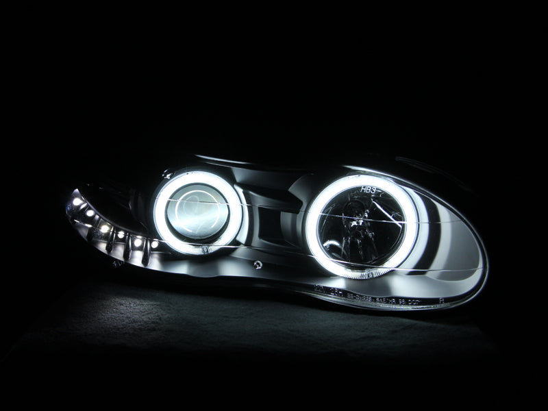 ANZO 1998-2002 Chevrolet Camaro Projector Headlights w/ Halo Black - 121160
