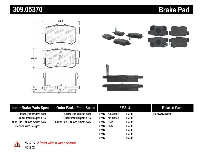 StopTech Performance 00-09 Honda S2000 / 92-07 Accord / 04-10 - 309.05370