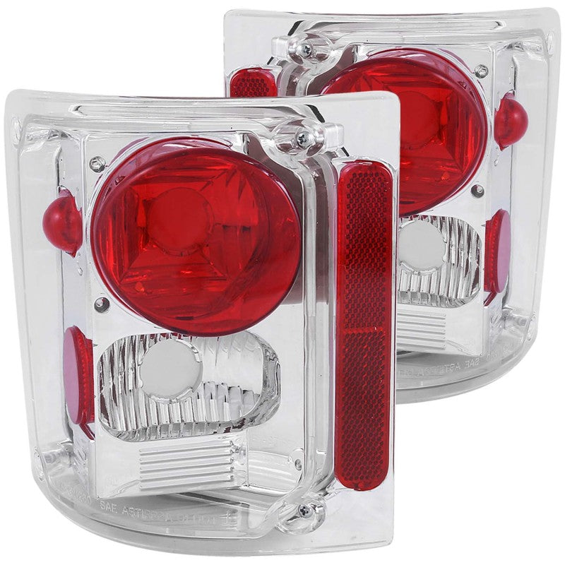 ANZO 1973-1987 Chevrolet C 10 Taillights Chrome - 211014