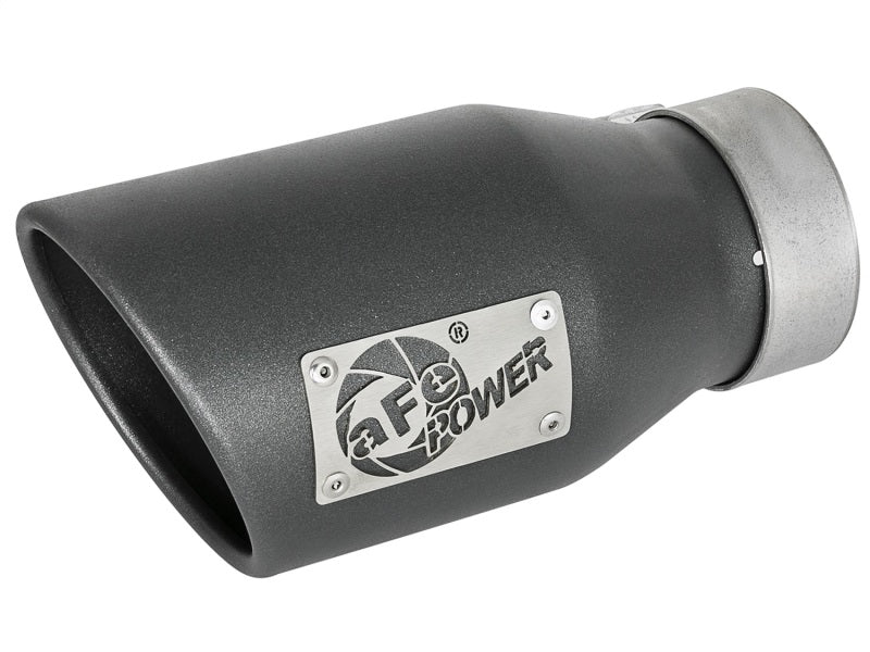 aFe MACH Force-Xp 3in 304 SS Metallic Black Exhaust Tip - 49T30452-B091