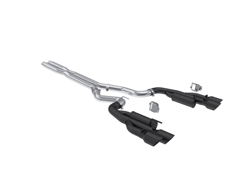 MBRP 2024+ Ford Mustang 5.0L Blk Alum. SS 3in Cat-Back - S7282BLK