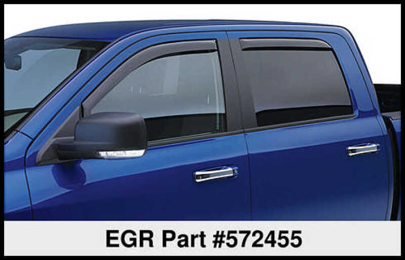 EGR 02-08 Dodge F/S Pickup Quad Cab In-Channel Window Visors - 572455