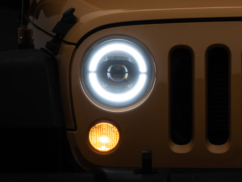 Raxiom 07-18 Jeep Wrangler JK Axial Series LED Headlights- Black - J132813