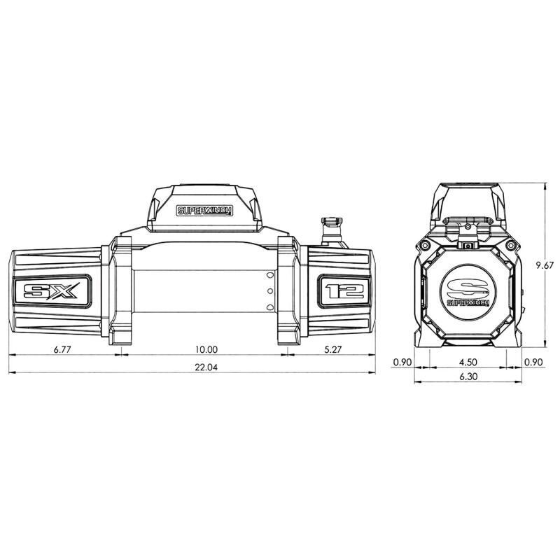 Superwinch 12000 LBS 12V DC 3/8in x 85ft Wire Rope - 1712200