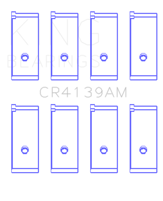 King Honda 91CI/1.5L D15A2/D15A3/D15B1/D15B2/D15B7/D15B8/D15Z1 Rod Bearing Set - Size STD - CR4139AM