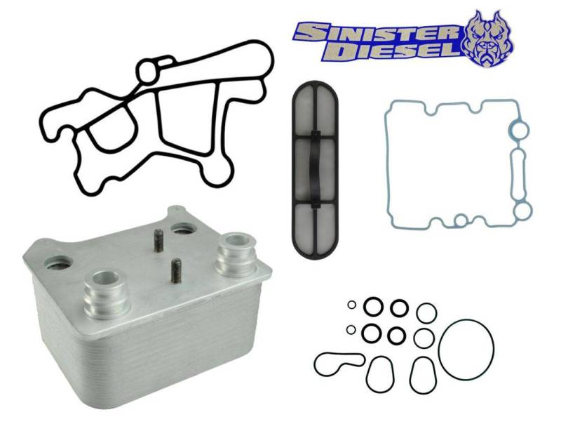 Sinister Diesel 03-07 Ford Powerstroke 6.0L Oil Cooler Kit (Includes - SD-OC-6.0