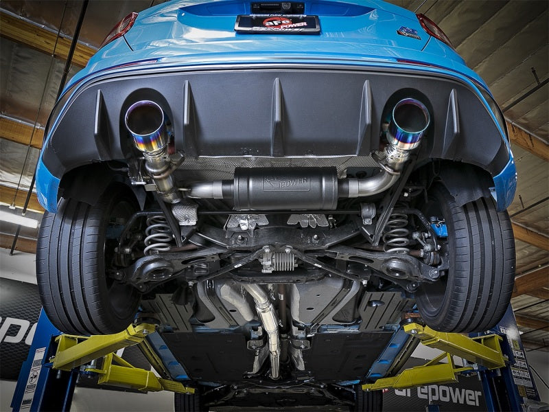 aFe Takeda 3in 304 SS Cat-Back Exhaust System w/ Blue - 49-33103-L