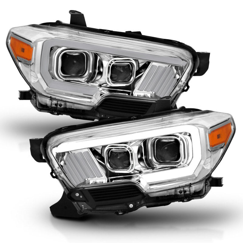 ANZO 2016-2017 Toyota Tacoma Projector Headlights w/ Plank Style Design - 111380
