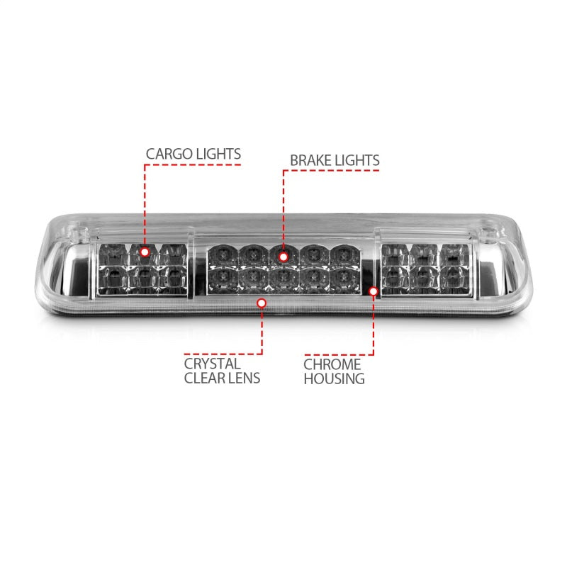 ANZO 2004-2008 Ford F-150 LED 3rd Brake Light Chrome B - 531088