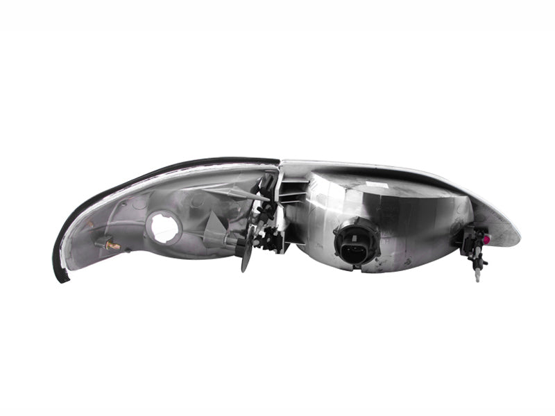 ANZO 1994-1998 Ford Mustang Crystal Headlights Chrome - 121262
