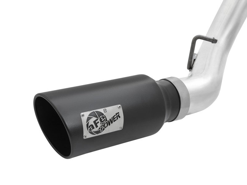 aFe Atlas Exhaust 4in Dual DPF-Back Al Steel w/ Black - 49-04080-B
