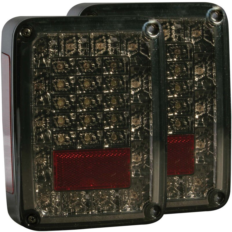 ANZO 2007-2015 Jeep Wrangler LED Taillights Smoke - 311203