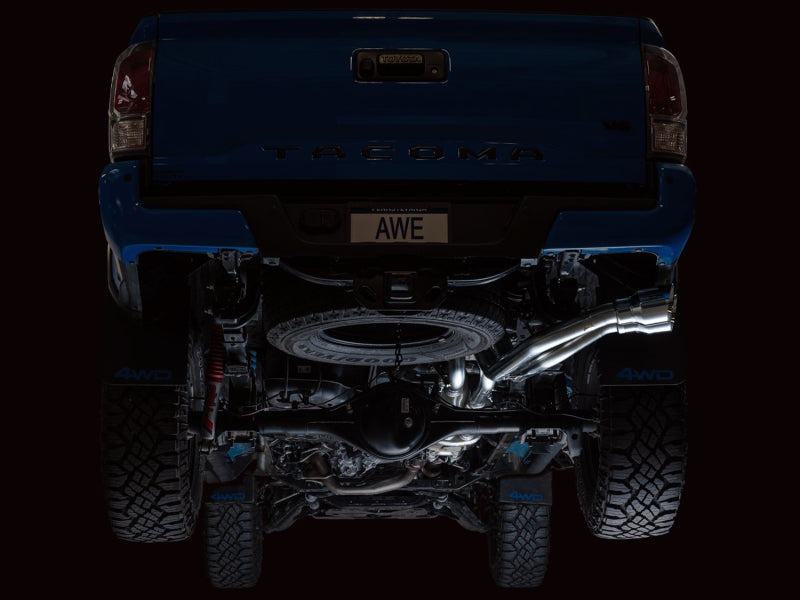 AWE 16-22 Toyota Tacoma 0FG Catback Exhaust w/ BashGuard - - 3015-32826