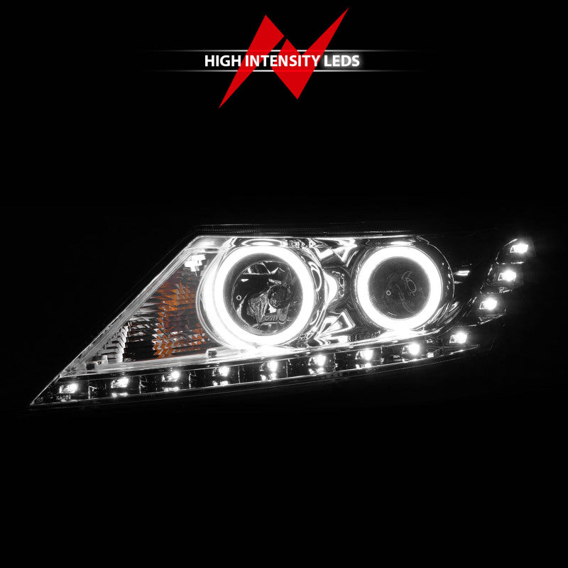 ANZO 2011-2013 Kia Sorento Projector Headlights w/ Halo Chrome (CCFL) - 111249