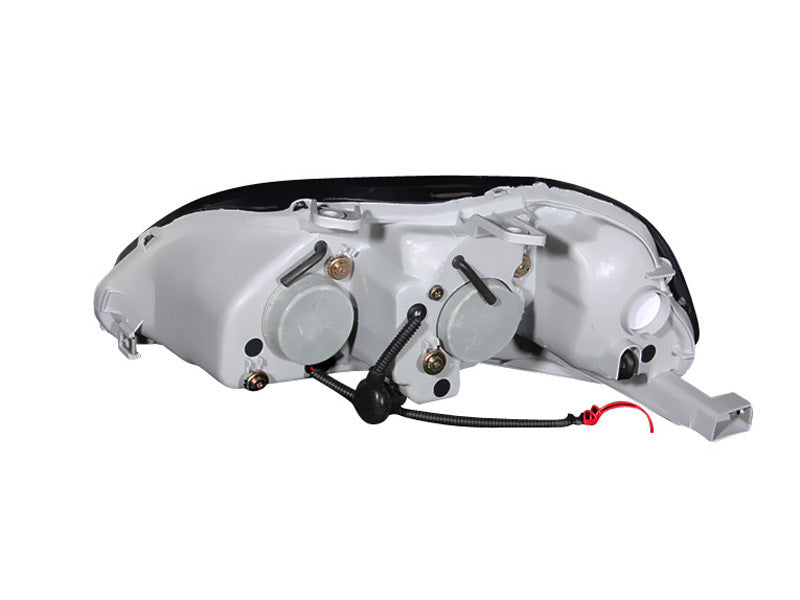 ANZO 1996-1998 Honda Civic Projector Headlights w/ Halo Black - 121068