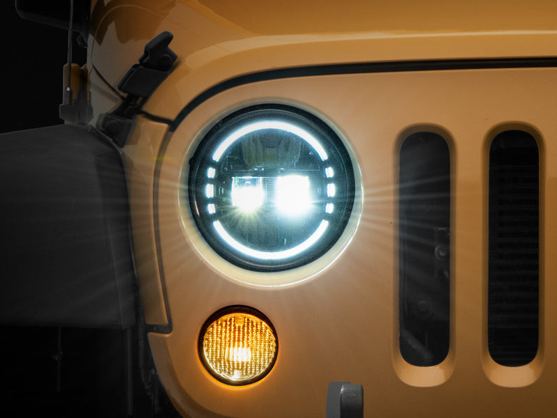 Raxiom 97-18 Jeep Wrangler TJ/JK Axial 7-Inch LED Headlights w/ - J155570