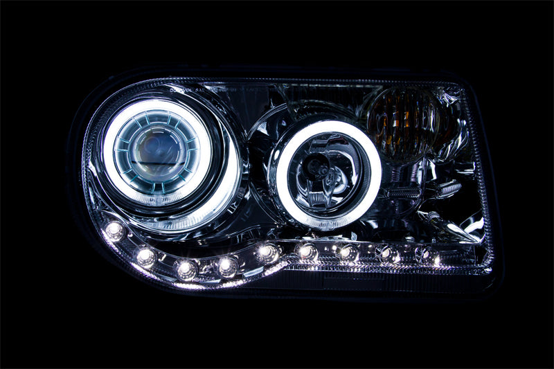 ANZO 2005-2010 Chrysler 300C Projector Headlights w/ Halo Chrome (CCFL) - 121250