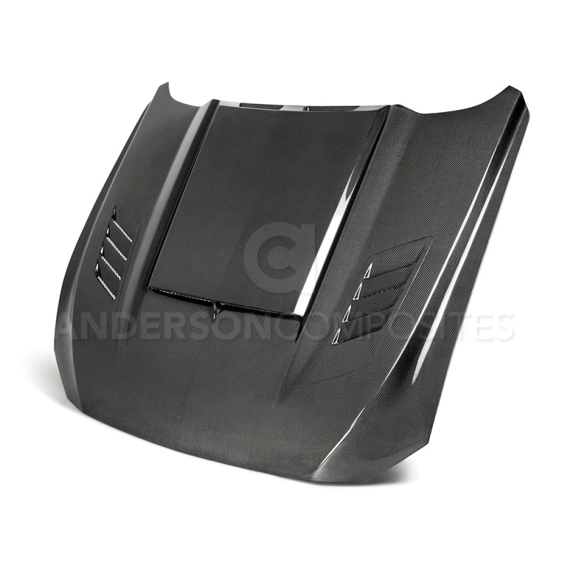 Anderson Composites 2018-2019 Ford Mustang Ram Air Double Sided Carbon - AC-HD18FDMU-AB-DS