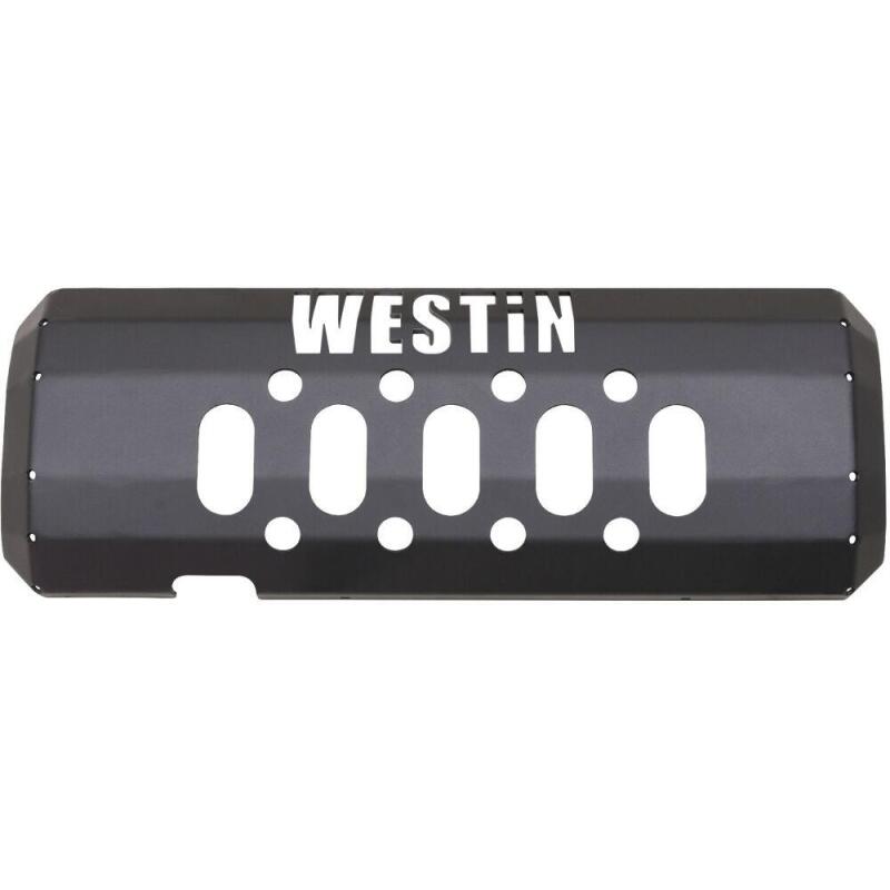 Westin/Snyper 07-17 Jeep Wrangler Muffler Skid Plate - Textured Black - 42-21045