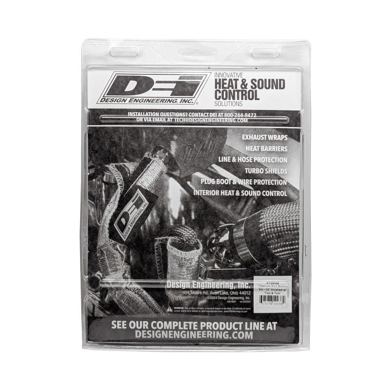 DEI Titanium 4in Knit Exhaust Sleeve - 12in - 10038
