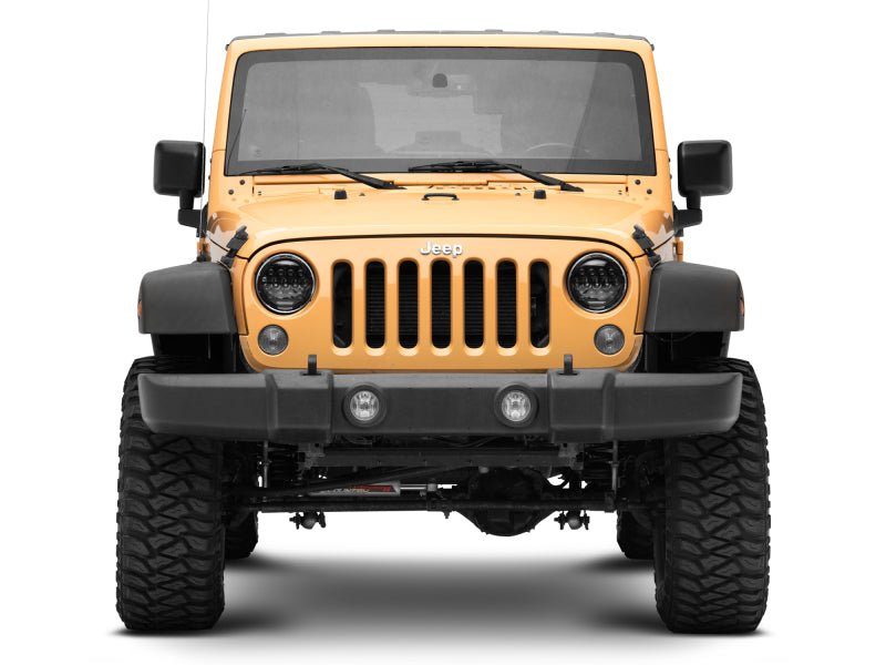 Raxiom 97-18 Jeep Wrangler TJ/JK Axial Series 13-LED Headlights- Black - J150093