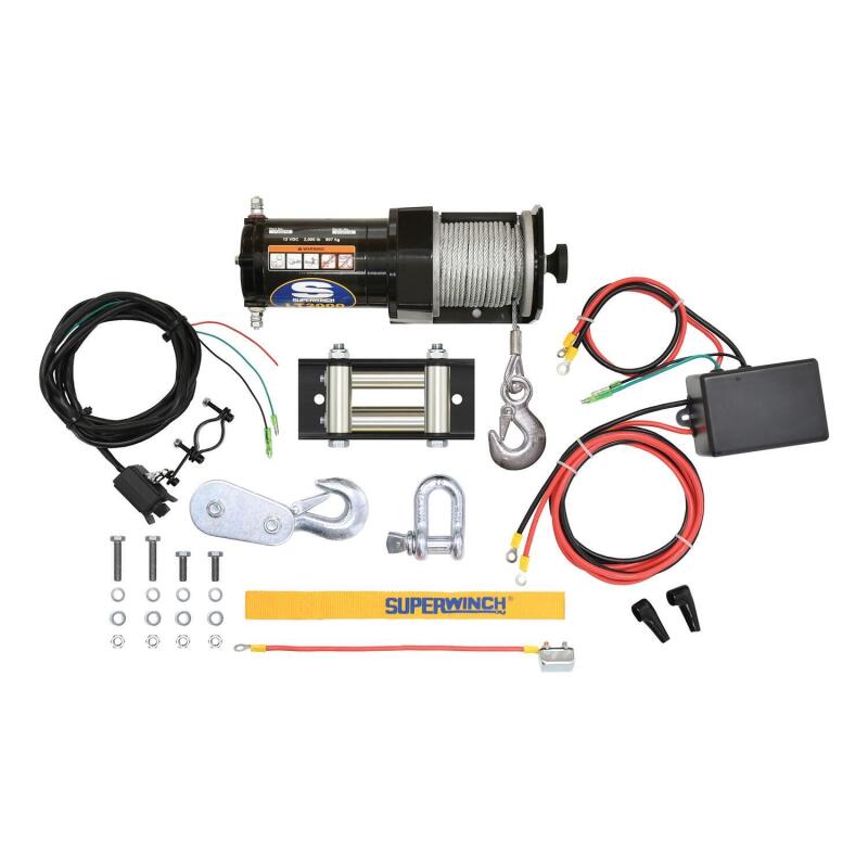 Superwinch 2000 LBS 12V DC 5/32in x 49ft Steel Rope - 1120210
