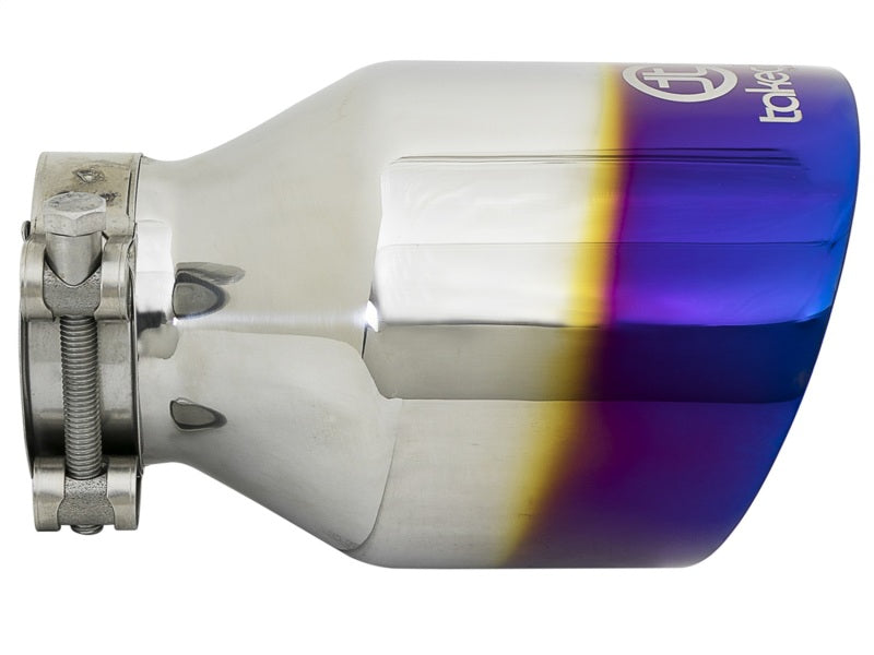 aFe Takeda 304 Stainless Steel Clamp-On Exhaust Tip 2.5in. Inlet - 49T25454-L07