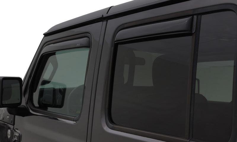 AVS 07-18 Jeep Wrangler Unlimited Ventvisor In-Channel Front & Rear - 194249
