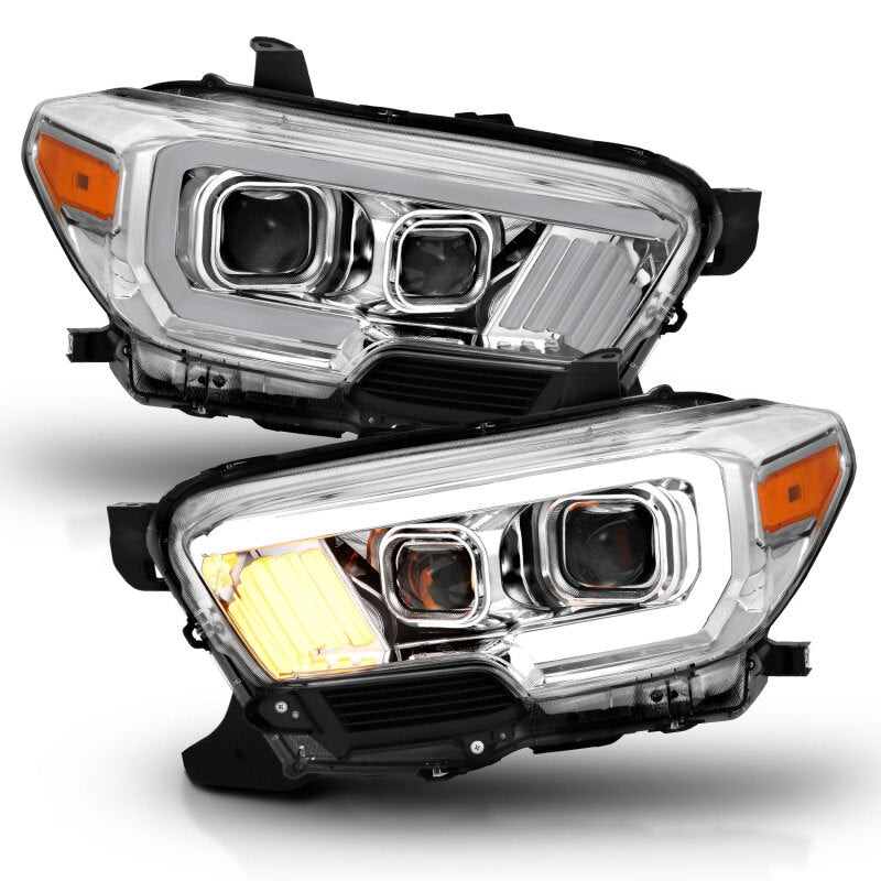 ANZO 2016-2017 Toyota Tacoma Projector Headlights w/ Plank Style Design - 111380