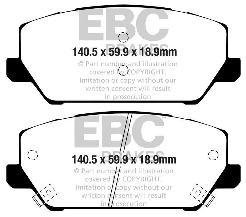 EBC Greenstuff Brake Pad Sets (Fronts Only) - DP22343