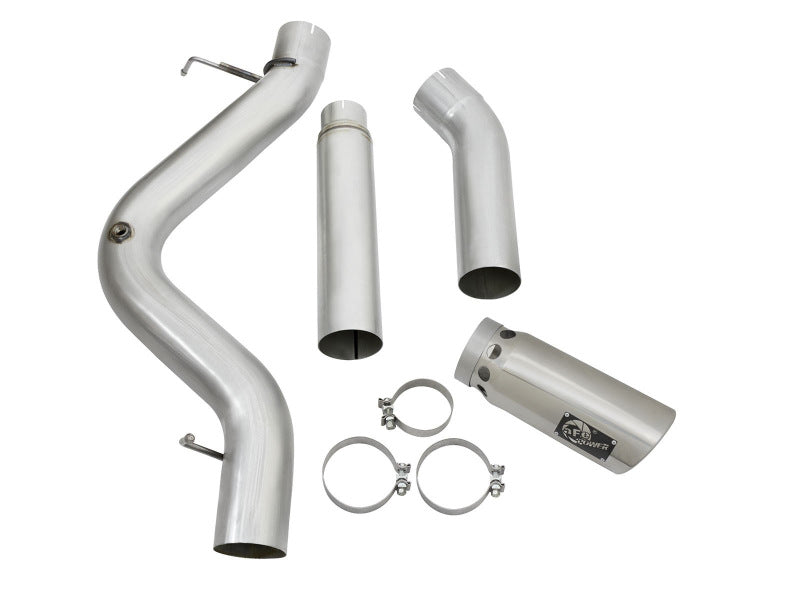 aFe LARGE Bore HD 5in Exhausts DPF-Back SS w/ Pol - 49-44081-P