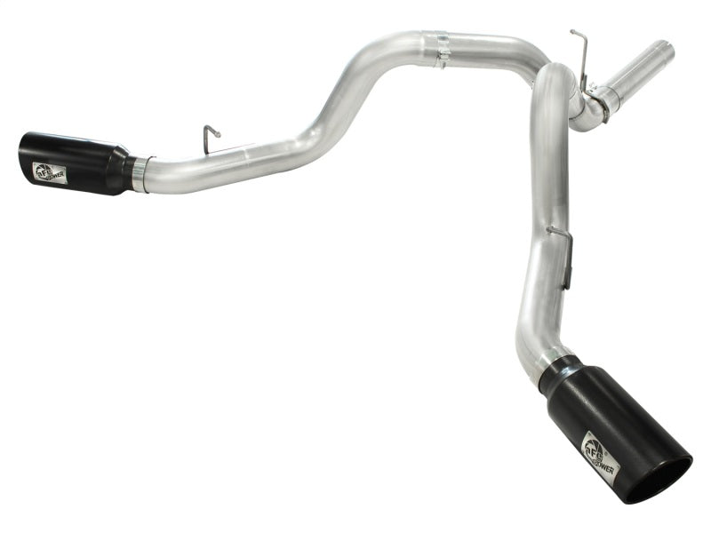 aFe MACHForce XP Exhaust Aluminized Dual Split DPF Back 11-15 - 49-04043-B