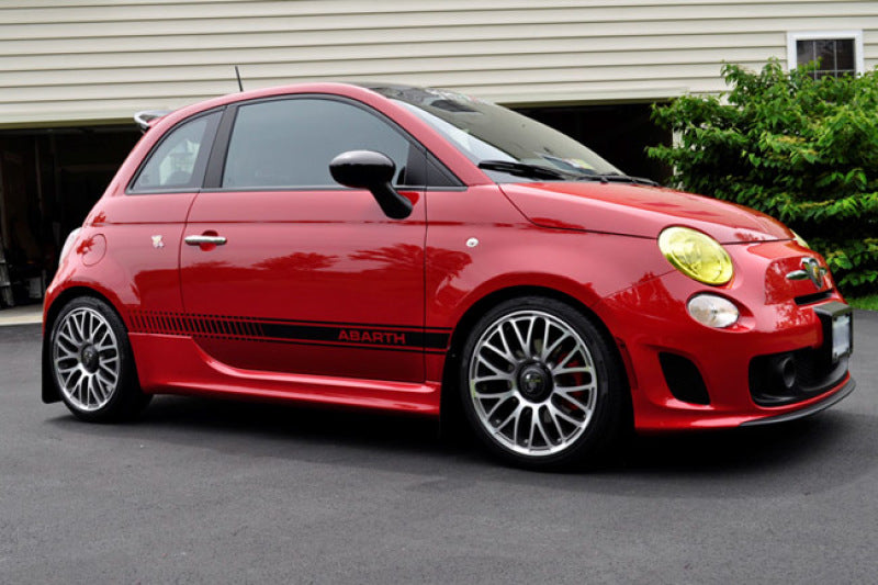 Rally Armor 12-18 Fiat 500 Red Mud Flap w/White Logo - MF25-UR-RD/WH