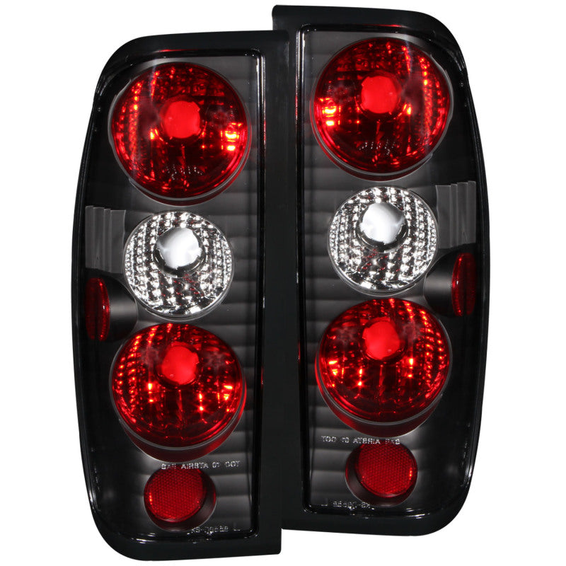 ANZO 1998-2004 Nissan Frontier Taillights Black - 211115