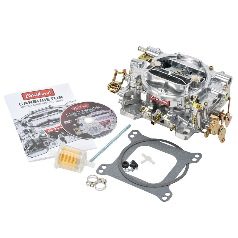 Edelbrock Carburetor Performer Series 4-Barrel 500 CFM Manual Choke Satin - 1404