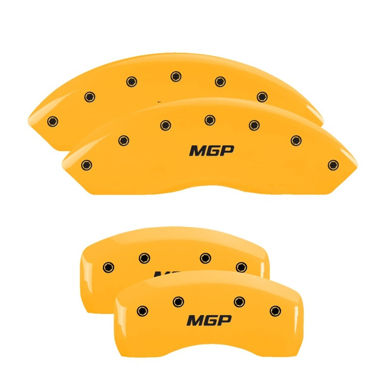 MGP 4 Caliper Covers Engraved Front & Rear MGP Yellow - 37004SMGPYL