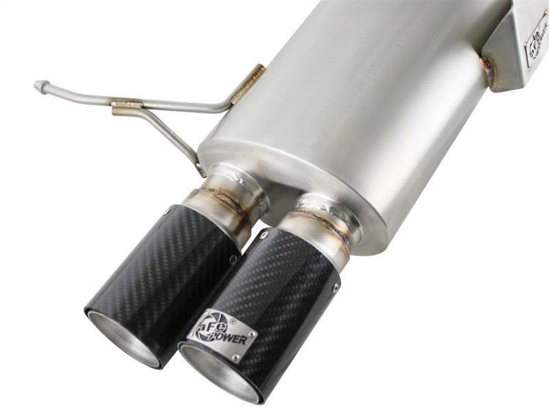 aFe MACHForce XP Exhaust Cat-Back 2.5in Dia Carbon Fiber Tips - 49-36312-C